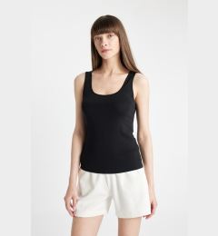 Снимка на DEFACTO Fall In Love Regular Fit Cotton Basic Plain Black Undershirt R9041az24au