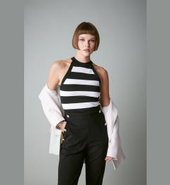 Снимка на DEFACTO Fitted Striped Barbell Neck Undershirt