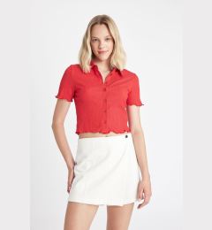 Снимка на DEFACTO Fitted Wrinkled Short Sleeve Shirt