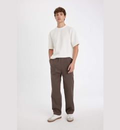 Снимка на DEFACTO Gabardine Trousers Wide Straight Fit Pocket Wide Straight Leg