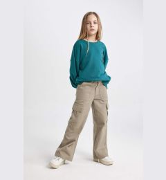 Снимка на DEFACTO Girl Cargo Wide Leg Cotton Trousers