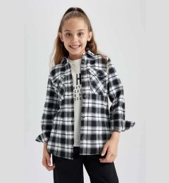 Снимка на DEFACTO Girl Flannel Long Sleeve Shirt