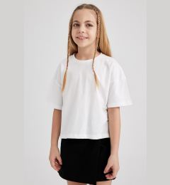 Снимка на DEFACTO Girl Short Sleeve White T-Shirt