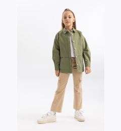 Снимка на DEFACTO Girl's Cargo Fit Flared Leg Cotton Trousers