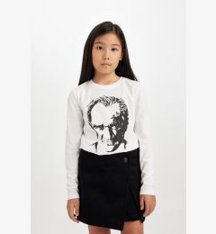 Снимка на DEFACTO Girls Crew Neck Atatürk Printed Long Sleeve T-Shirt