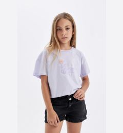 Снимка на DEFACTO Girls Crop Crew Neck Printed 2-Piece Short Sleeve T-Shirt