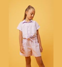 Снимка на DEFACTO Girls' Crop Poplin Short Sleeve Shirt B0785a823hs