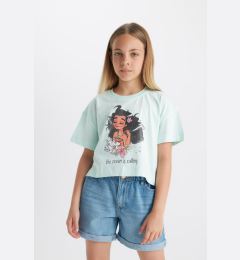 Снимка на DEFACTO Girls Disney Princess Crew Neck Short Sleeve T-Shirt