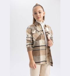 Снимка на DEFACTO Girl's Flannel Long Sleeve Shirt