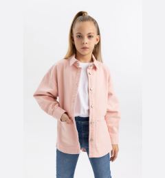 Снимка на DEFACTO Girl's Gabardine Long Sleeve Shirt