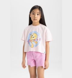 Снимка на DEFACTO Girls Looney Tunes Crew Neck Short Sleeve T-Shirt