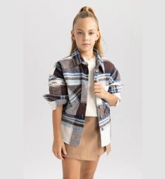 Снимка на DEFACTO Girl's Plaid Long Sleeve Shirt