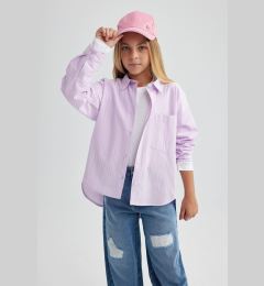 Снимка на DEFACTO Girls Poplin Long Sleeve Shirt