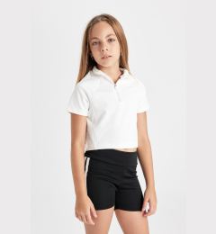 Снимка на DEFACTO Girl's Relax Fit Collar Short Sleeve T-Shirt