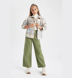 Снимка на DEFACTO Girls Wide Leg Cargo Wide Leg Cotton Pants