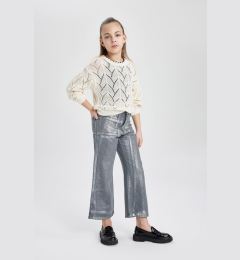 Снимка на DEFACTO Girl's Wide Leg Shiny Jean Trousers