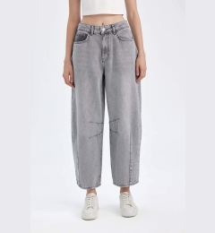 Снимка на DEFACTO High Waist Long Jean Washed Trousers