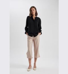 Снимка на DEFACTO High Waist Wide Leg Linen Look Capri