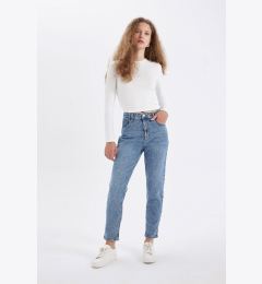 Снимка на DEFACTO Lina Comfort Mom High Waist Ankle Length Jean Washed Trousers