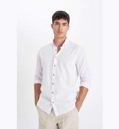 Снимка на DEFACTO Modern Fit Polo Collar Long Sleeve Shirt