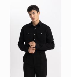 Снимка на DEFACTO Modern Fit Polo Neck Long Sleeve Shirt