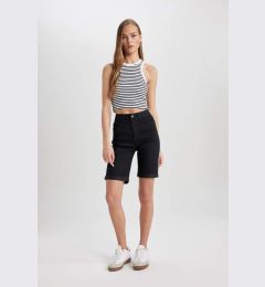 Снимка на DEFACTO Normal Waist Fold Leg Jean Bermuda Shorts