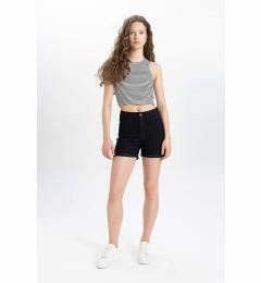 Снимка на DEFACTO Normal Waist Folded Leg Basic Jean Shorts