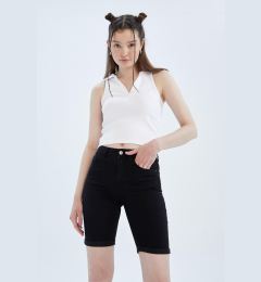 Снимка на DEFACTO Normal Waist Folded Leg Type Basic Jean Shorts