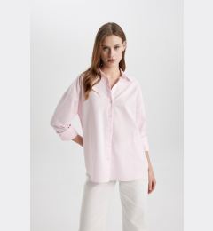 Снимка на DEFACTO Oversize Fit Basic Plain Shirt Collar Oxford Long Sleeve Shirt