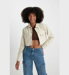 Снимка на DEFACTO Oversize Fit Crop Gabardine Shirt Jacket