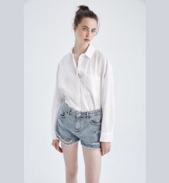 Снимка на DEFACTO Oversize Fit Linen Blend Long Sleeve Shirt