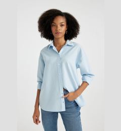 Снимка на DEFACTO Oversize Fit Oxford Long Sleeve 100% Cotton Shirt