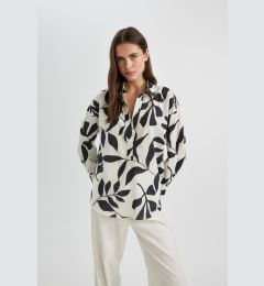 Снимка на DEFACTO Oversize Fit Patterned Voile Long Sleeve Blouse