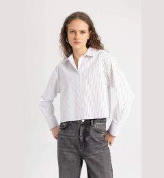 Снимка на DEFACTO Oversize Fit Shirt Collar Poplin Long Sleeve Shirt