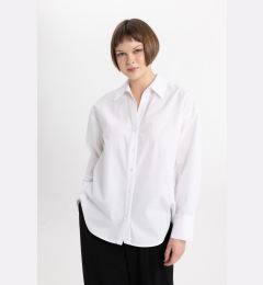 Снимка на DEFACTO Oversize Fit Wide Mold Basic Plain Poplin Long Sleeve Shirt