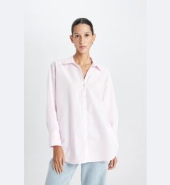 Снимка на DEFACTO Oversize Wide Fit Basic Plain Oxford Long Sleeve Shirt