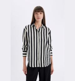 Снимка на DEFACTO Oversize Wide Fit Striped Long Sleeve Shirt