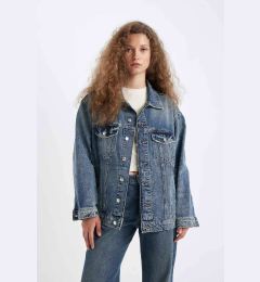 Снимка на DEFACTO Oversize Wide Molded Buttoned Jean Jacket