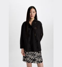 Снимка на DEFACTO Oversize Wide Pattern Embroidered Long Sleeve Shirt