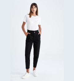 Снимка на DEFACTO Paperbag High Waist Woven 100% Cotton Trousers