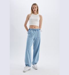 Снимка на DEFACTO Parachute Cargo High Waist Long Soft Jean Pants