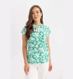 Снимка на DEFACTO Patterned Patchwork Neck Short Sleeve T-Shirt