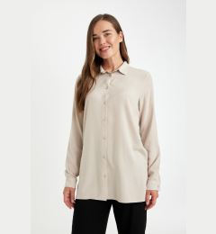 Снимка на DEFACTO Regular Fit Basic Plain Buttoned Long Sleeve Shirt