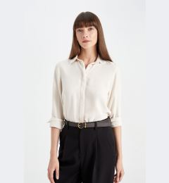 Снимка на DEFACTO Regular Fit Basic Plain Long Sleeve Shirt