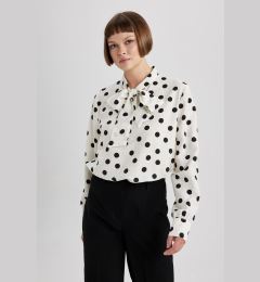 Снимка на DEFACTO Regular Fit Bow Collar Long Sleeve Blouse