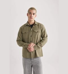 Снимка на DEFACTO Regular Fit Cotton Long Sleeve Shirt Jacket