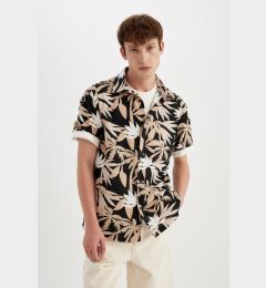 Снимка на DEFACTO Regular Fit Hawaiian Printed Cotton Short Sleeve Shirt