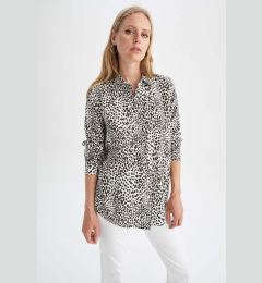 Снимка на DEFACTO Regular Fit Leopard Patterned Long Sleeve Shirt