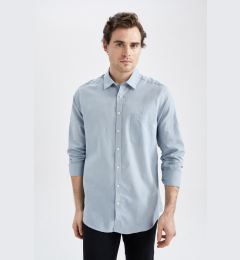 Снимка на DEFACTO Regular Fit Linen Blend Long Sleeve Shirt