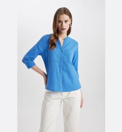 Снимка на DEFACTO Regular Fit Long Sleeve Linen Look Shirt